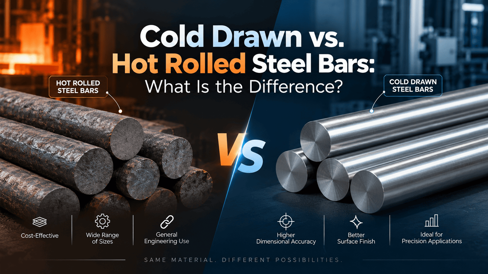 Cold Drawn vs. Hot Rolled Steel Bars: What Is the Difference?