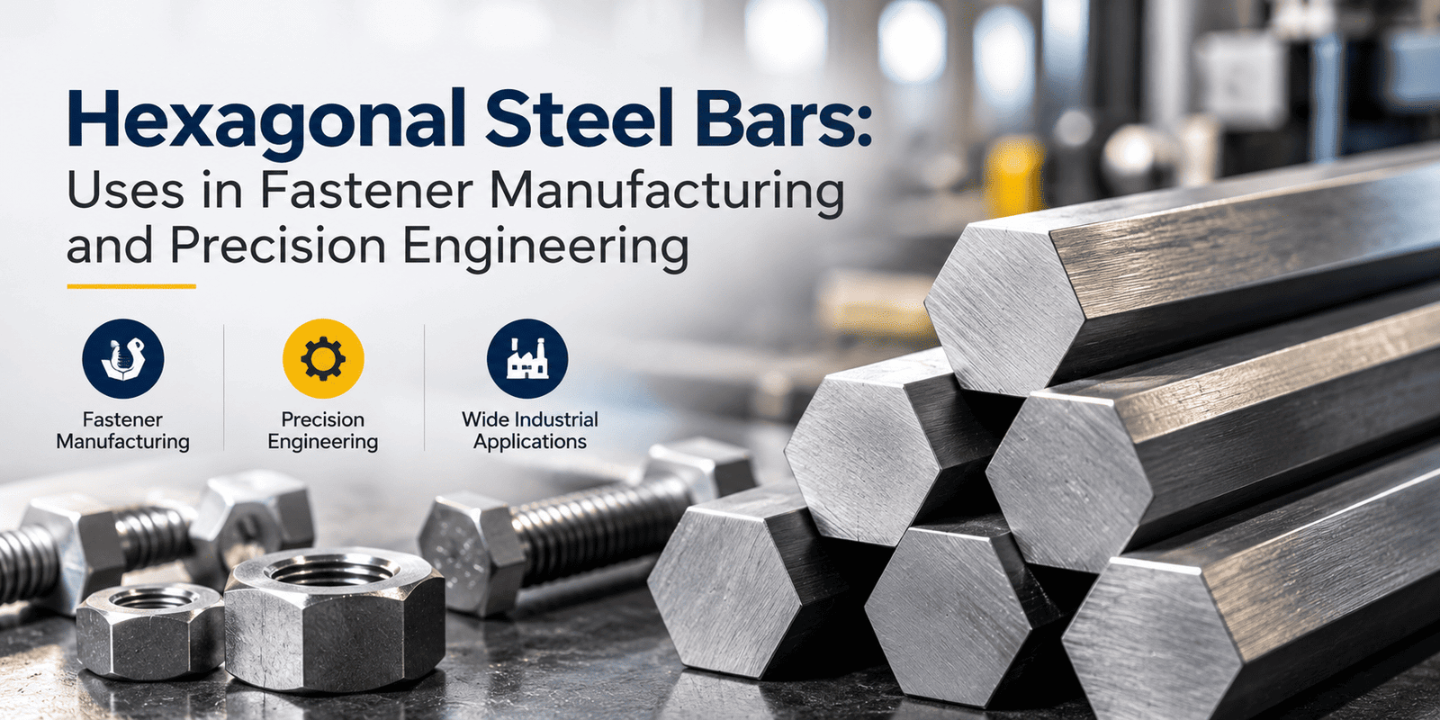 Hexagonal Steel Bars: Uses in Fastener Manufacturing and Precision Engineering